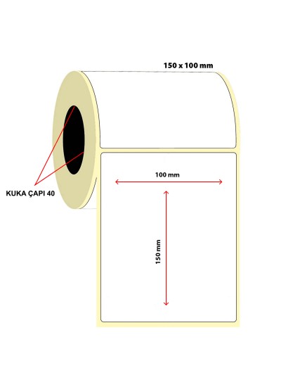 Barkod 100x150 Termal Etiket Eko Termal 250 Sarım 1 Rulo