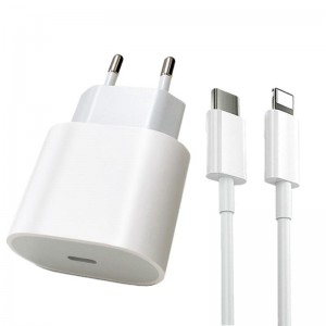 FitPlus A2347 PD 20W USB-C Şarj Aleti Type-C to Lightning Kablo Set