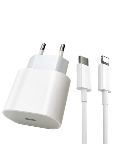 FitPlus A2347 PD 20W USB-C Şarj Aleti Type-C to Lightning Kablo Set