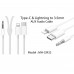 FitPlus Audio MH-CM32 Type-C + Lightning - 3.5mm Aux Ses Aktarım Kablosu