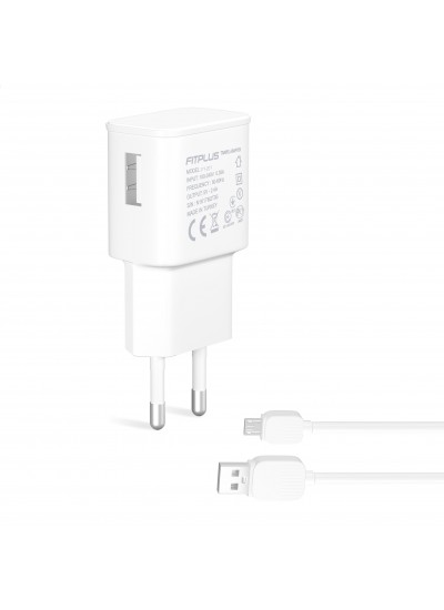 FitPlus Bianca FT-201M 2.4A Seyahat Şarj Aleti Micro USB Kablo Set