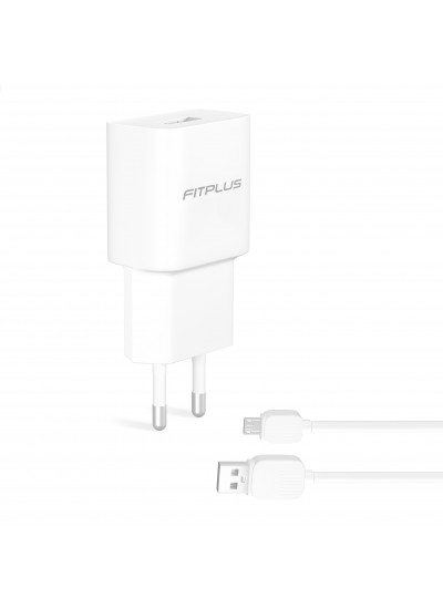 FitPlus Bianca FT-206M 2.4A Seyahat Şarj Aleti Micro USB Kablo Set