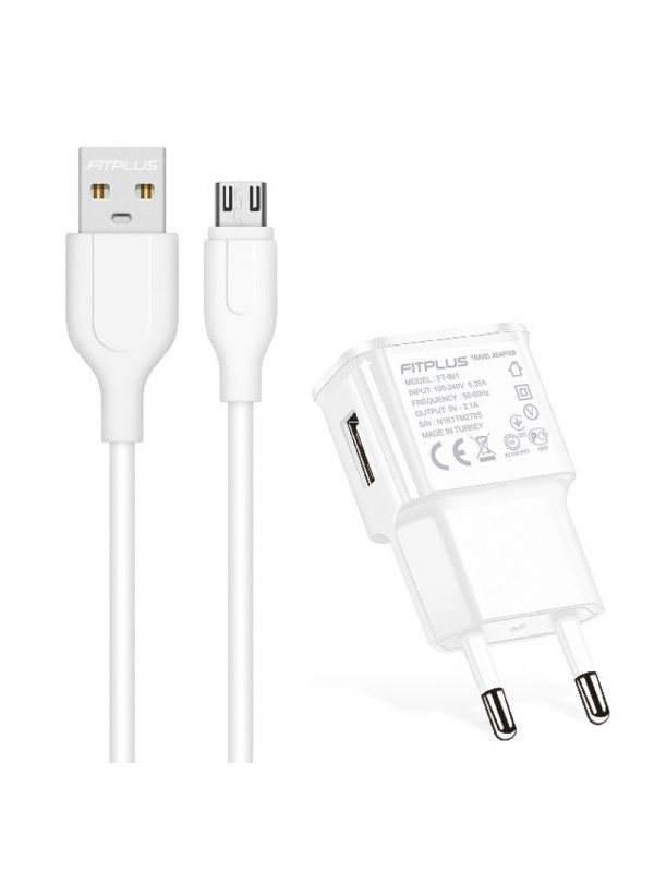 FitPlus Bianca FT-801 Şarj Aleti ve Micro USB Kablo Set 2.1A…