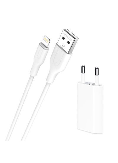FitPlus Bianca FT-803 Şarj Aleti ve Lightning Kablo Set 1.1A