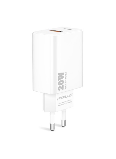 FitPlus Combo F321 QC3.0 USB + PD20W Type-C Çift Çıkış Şarj Adaptörü