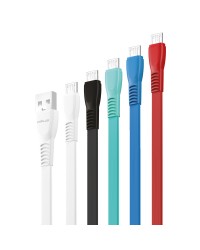FitPlus Flat FS-401 Micro USB Data/Şarj Kablosu 2.4A 1mt…