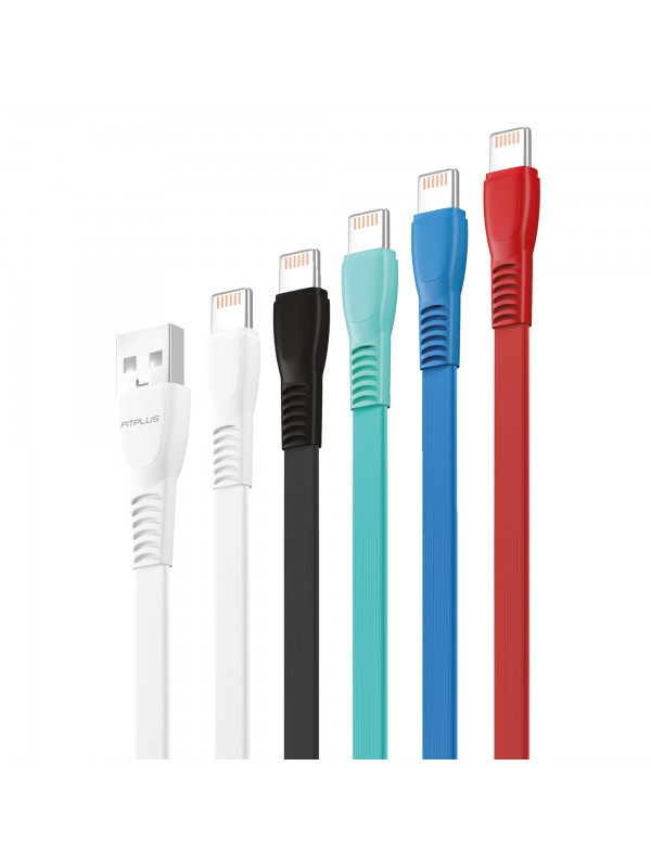 FitPlus Flat FS-402 Lightning Data/Şarj Kablosu 2.4A 1mt…