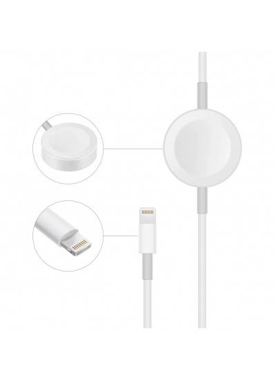 FitPlus FP-112 Apple Watch 2in1 Manyetik Şarj Kablosu 1mt