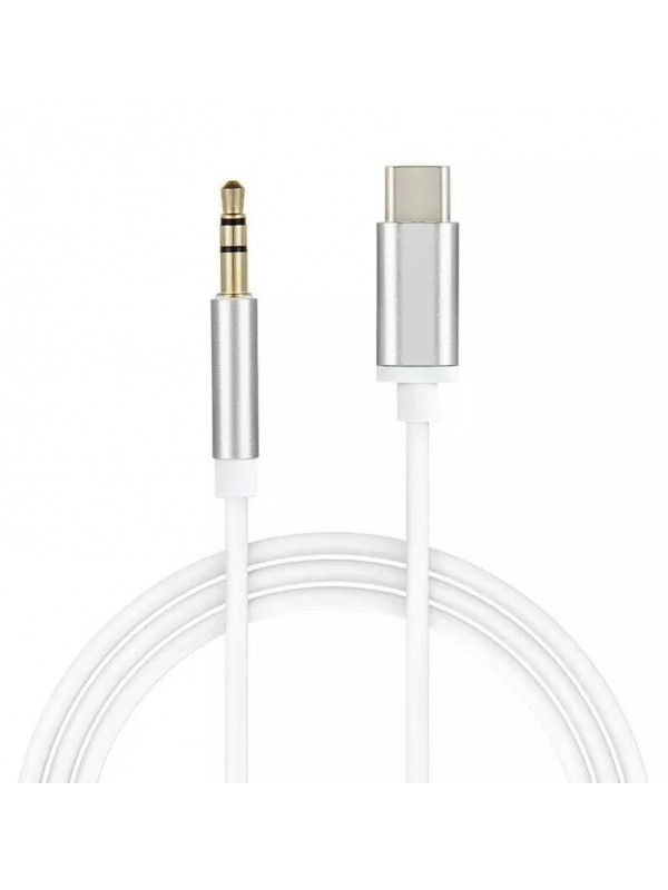 FitPlus JH-024 Type-C to 3.5mm AUX Ses Kablosu 1mt - Beyaz…