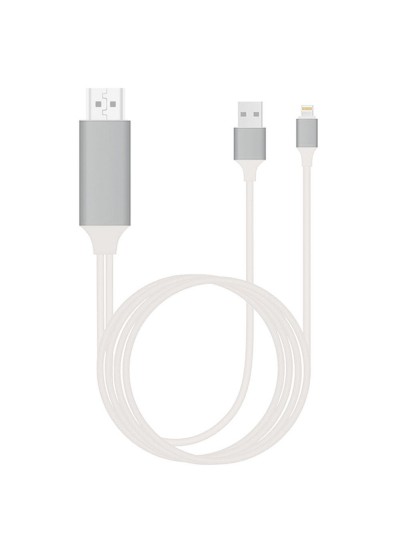 FitPlus Lightning HDMI Kablo HdTv Video ve Şarj Görüntü Aktarım 2mt Beyaz