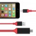 FitPlus Lightning HDMI Kablo HDTV Video ve Şarj Görüntü Aktarım 2mt Kırmızı