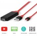 FitPlus Lightning HDMI Kablo HDTV Video ve Şarj Görüntü Aktarım 2mt Kırmızı