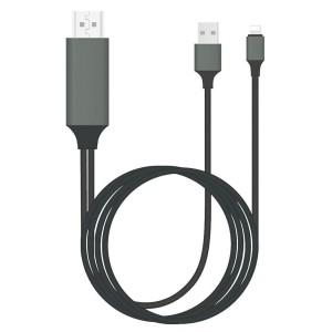 FitPlus Lightning HDMI Kablo HdTv Video ve Şarj Görüntü Aktarım 2mt Siyah