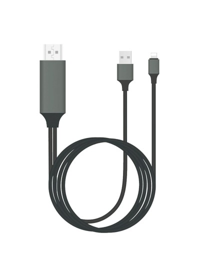 FitPlus Lightning HDMI Kablo HdTv Video ve Şarj Görüntü Aktarım 2mt Siyah