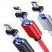 FitPlus Manyetik Mıknatıslı Micro USB Hızlı Şarj Kablosu QC 3.0 Siyah