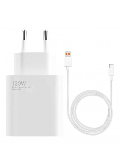 FitPlus MDY-12-ED Power Adapter 120W Şarj Aleti ve Type-C Kablo Set Beyaz