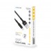 FitPlus Round RS-202 Lightning Data/Şarj Kablosu 3A 2mt Örgü - Siyah