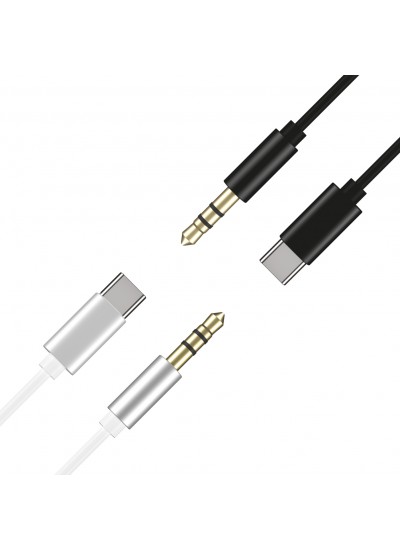 FitPlus Sound FP-030 Type-C to 3.5mm AUX Ses Kablosu 1mt