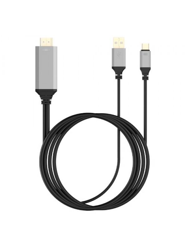 FitPlus Type-C to HDMI HD 4K HDTV Görüntü Aktarım Kablosu 2mt - Siyah…