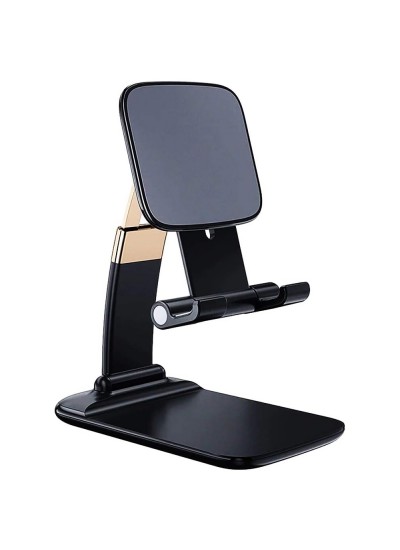 Gold Seri Katlanabilir Masaüstü Telefon ve Tablet Standı Siyah